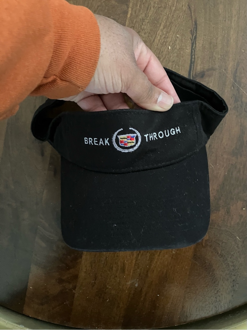 Cadillac Breakthrough Logo Black Golf Visor Adjustable Nissun Cap